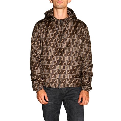 fendi jacket mens stripes|thigh length rain jacket men.